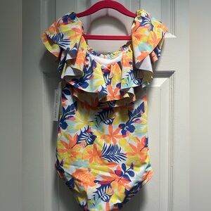 Janie and Jack Colorful Floral One Piece Swimsuit